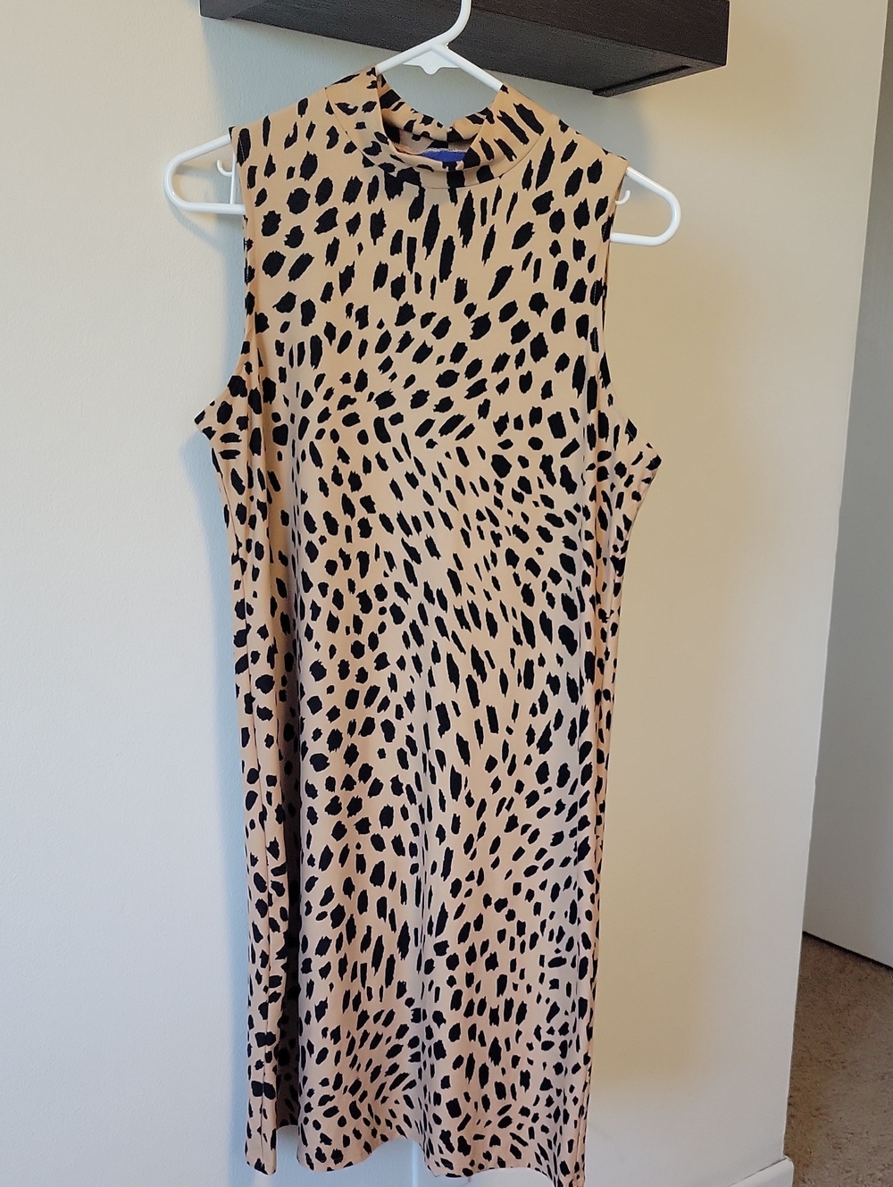 Apt. 9 Sleeveless Tan & Black Animal Print Midi Dress